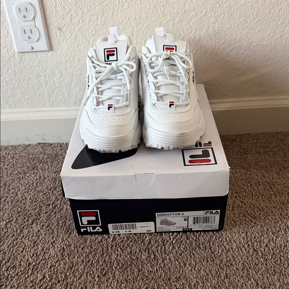 Fila White Disruptor II Shoes